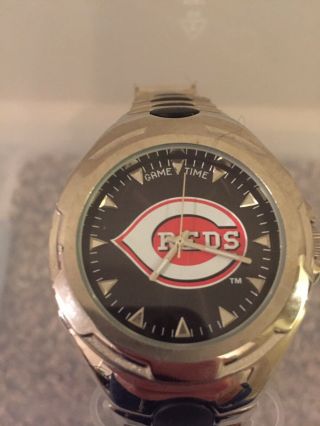 Cincinnati Reds Design Wrist Watch.  Great Shape,  Black Face,  Rare