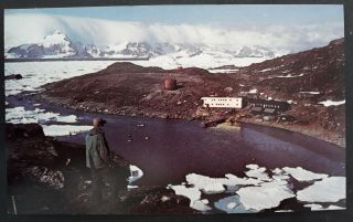 Rare British Antarctic Territory Real Photo Of Signy Island Research Station