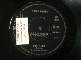 T - Bone Walker - Party Girl Rare Uk 1965 Promo Sample / R&b / Blues / 1 Play
