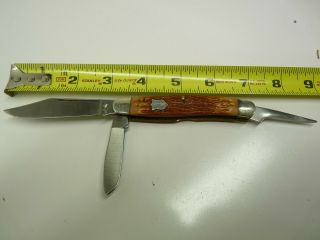 Camillus York Usa 3 Blade Utility Folding Pocket Knife " Western " Rare 2nd