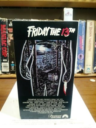 Friday The 13th Vhs 1980 Horror Paramount Home Video Rare Minty