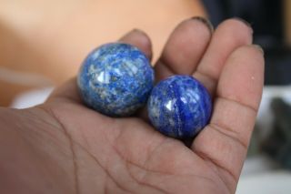 Top 75g Natural Rare Lapis Lazuli Crystal Sphere Ball Healing B35