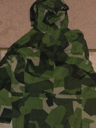 Swedish Army splinter camouflage m90 goretex jacket rare Large Regular 4