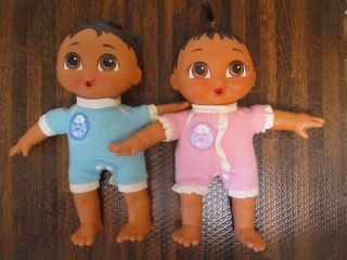 Fisher Price Dora The Explorer Loves Me Twins Baby Dolls Brother Sister Rare