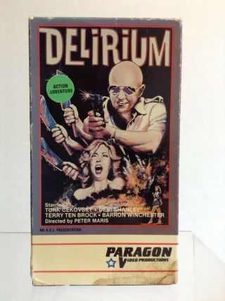 Delirium Vhs (rare,  Htf,  Horror Gore Sleaze Cult 1979) Paragon Video