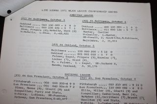 Orioles CLUBHOUSE NEWS Rare,  1971 World Series program Pirates Robinson Weaver 5