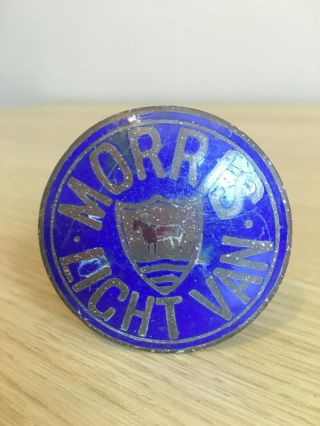 Very Rare & Early Morris Light Van Enamel Grille Badge - 5.  5cm Diameter