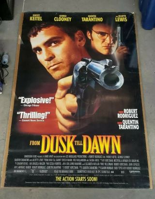 From Dusk Till Dawn 1996 Movie Poster 27x40 Theater Release Rare Tarantino