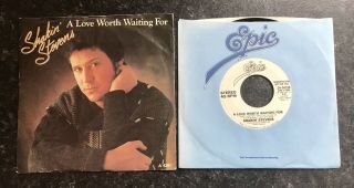 Shakin Stevens 7” A Love Worth Waiting For Usa White Label Issue & Uk Issue Rare