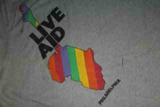 1985 Live Aid Philadelphia Feed The World Shirt Concert Africa Rare