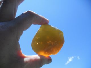 7 Oz Rock Size River Beach Sea Glass Amber Yellow Rare Find Rock Garden Decor?