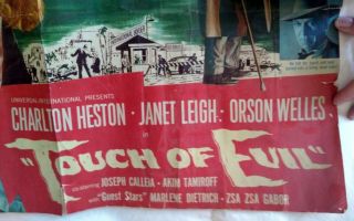 TOUCH OF EVIL 1958 Film Noir HS Orson Welles Rare Half Sheet 5