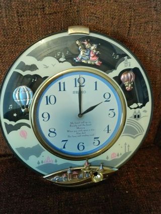 Rare Seiko Balloon Fairyland Clock.  Melodies In Motion Series.