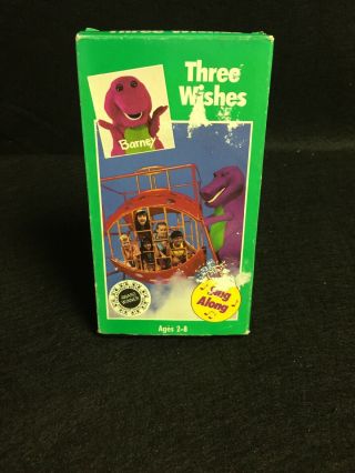 Barney 3 Three Wishes Vhs Rare Home Video Sandy Duncan Sing A Long