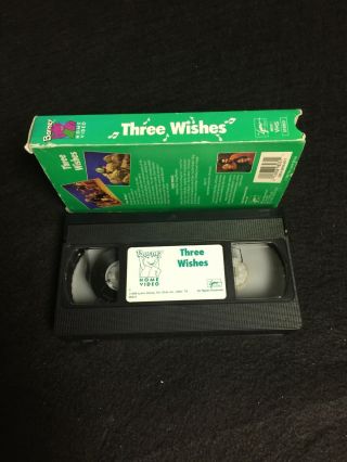 BARNEY 3 THREE WISHES VHS RARE HOME VIDEO SANDY DUNCAN SING A LONG 3