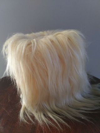 Vintage 1970s Hair Blonde Baby Doll Head Kleenex Tissue Box Cover Dispense RARE 5