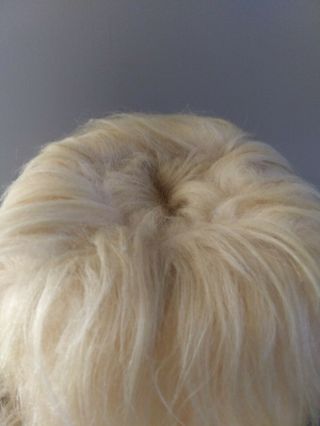 Vintage 1970s Hair Blonde Baby Doll Head Kleenex Tissue Box Cover Dispense RARE 6