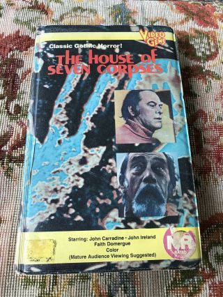 The House Of Seven Corpses Vhs Horror Rare Zombies Video Gems