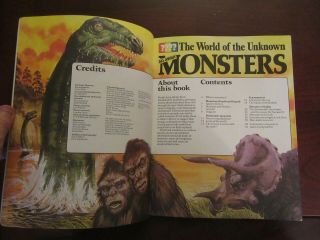 The World of the Unknown All About Monsters USBORNE Rare Cult title 8