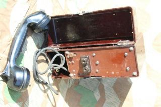 WW2 German Wehrmacht OB43 Field Telephone made in 1944 rare model - my last 4
