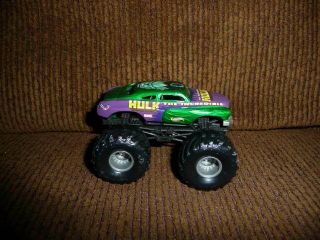 Hot Wheels Monster Jam The Incredible Hulk 1:64 Scale Rare Old