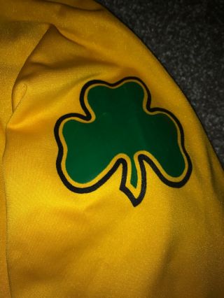RARE Vintage 90s Champion Notre Dame Fighting Irish Band Jacket sz XLarge Yellow 3