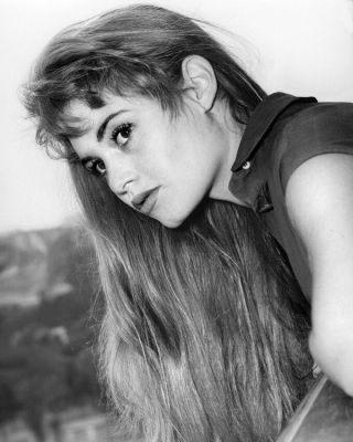 Brigitte Bardot 11x14 Photo Rare B/w Profile Flowing Hair Rare Image