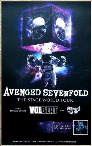 Avenged Sevenfold | Volbeat | Miw The Stage 2017 Ltd Ed Rare Tour Poster A7x
