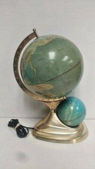 Rare & Unusual Fucashun Double Lighted Globes - Earth & Constellations