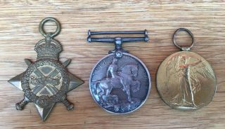 Ww1 Medal Trio To 52862 A - Bmbr / Cpl L.  Atkins Rga / Ra / Re (regiment Transfer)