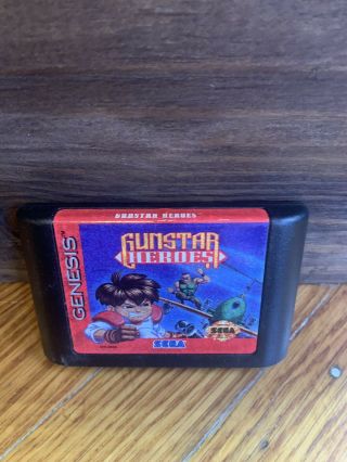 Gunstar Heroes Sega Genesis.  Rare Cartridge Only