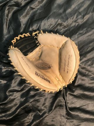 Wilson A1000 Pdg Catchers Mitt Rare Ecco Leather Edition 32.  5 Pdg Black And Tan