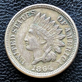 1864 Indian Head Cent One Penny 1c Copper Nickel Higher Grade Rare 18790