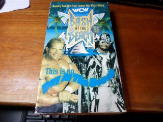 Wcw Bash At The Beach 1996 Vhs Wrestling Wwf Lex Luger Randy Savage Rare Oop