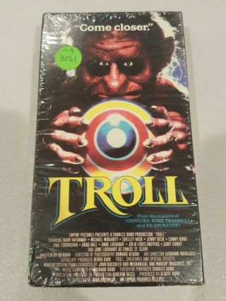 Troll Vhs Rare Oop Horror Sci - Fi Fantasy Vintage 1986 Home Movie Video Tape