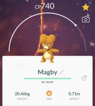 Pokemon Go Shiny Magby Trade [ultra Rare]