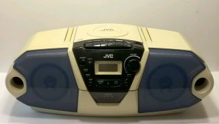 Jvc 1998 Rare Portable Boombox Cd/cassette Player Rc - Qn1wt