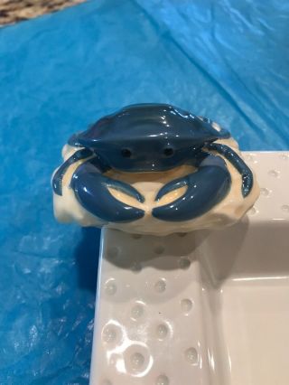 Nora Fleming Retired Large Crab On Rock Mini Nf Rare 2.  5” Wide