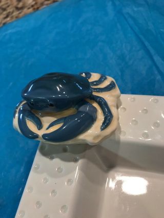 Nora Fleming Retired LARGE CRAB ON ROCK Mini NF RARE 2.  5” Wide 2