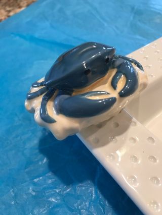 Nora Fleming Retired LARGE CRAB ON ROCK Mini NF RARE 2.  5” Wide 3