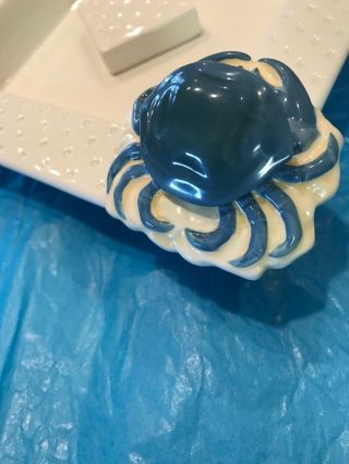 Nora Fleming Retired LARGE CRAB ON ROCK Mini NF RARE 2.  5” Wide 5