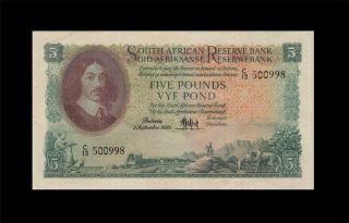 2.  9.  1950 South Africa 5 Pounds Rare ( (ef, ))