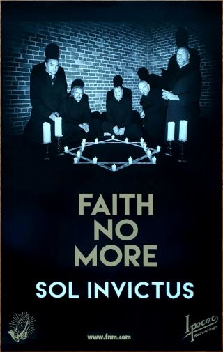 Faith No More Sol Invictus Ltd Ed Rare Tour Poster,  Metal Rock Poster
