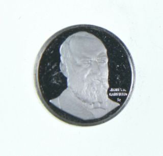 Rare James Garfield.  925 Sterling Silver - Round Limited Edition Series 165