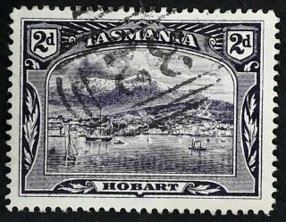 Rare Undated Tasmania Australia 2d Purple Pict Stamp Num Cds 32 - Falmouth