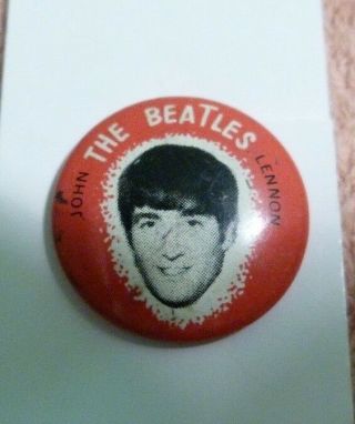 Vtg Rare The Beatles John Lennon 1964 Pinback Button