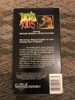 Dead Kids VHS RARE Strange Behavior Horror Slasher 80s aussie sleaze 2