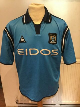 Manchester City Rare Vintage Home Shirt 2001/2002 Size Medium 38/40 Inch Chest