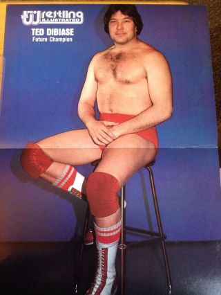 Ted Dibiase Poster Vintage Wrestling Rare Pro Wrestling Illustrated Nwa Wwf 1983