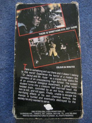 Twisted Brain VHS Horror Pat Cardi Dr Jekyll rare 2